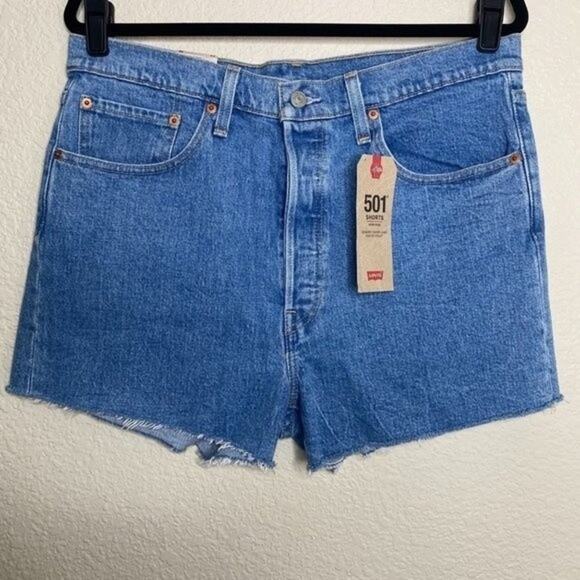 Levi's 501 NWT Button Fly High Waisted Jean Shorts 33 - Picture 7 of 7